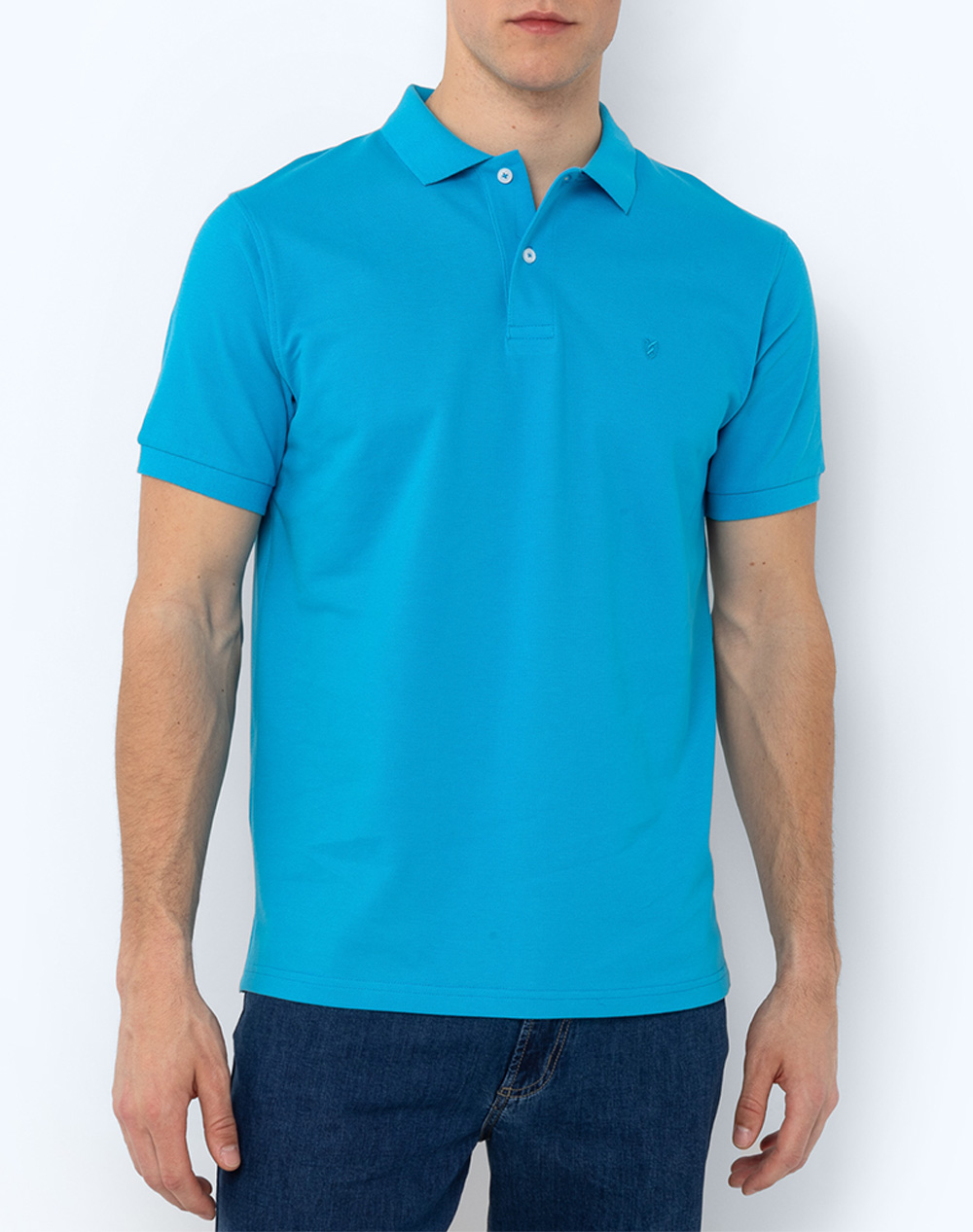THE BOSTONIANS ΜΠΛΟΥΖΑ POLO PIQUE REGULAR FIT 3PS0001-TURQUOISE SkyBlue 3820ABOST3410092_10929