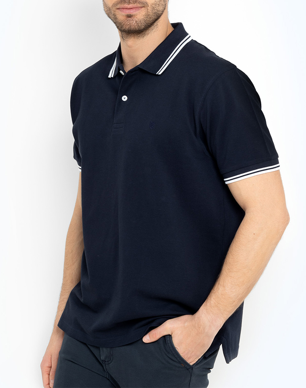 THE BOSTONIANS ΜΠΛΟΥΖΑ POLO PIQUE TWIN TIPPED REGULAR 3PS1271-NAVY DarkBlue 3820ABOST3410093_6131