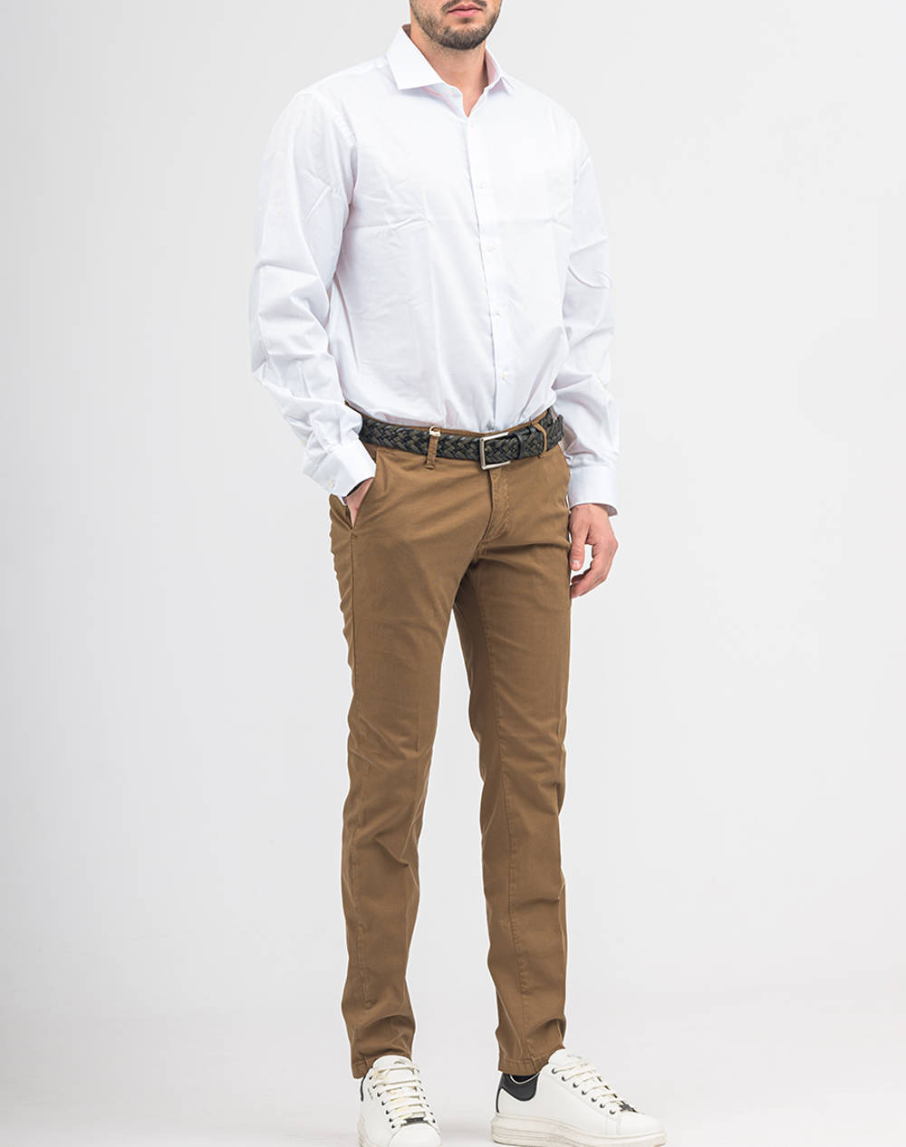 Four Ten Chino T910124080-00073 Brown ανδρικά ρούχα παντελόνια Chinos Politikos Shop Πολιτικός