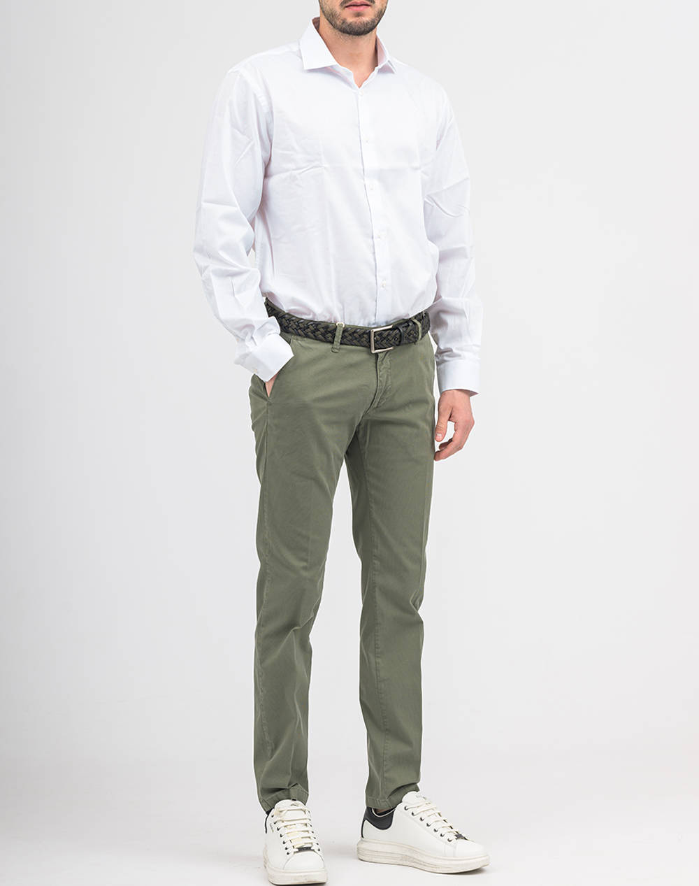 Four Ten Chino T910124080-00072 Khaki ανδρικά ρούχα παντελόνια Chinos Politikos Shop Πολιτικός