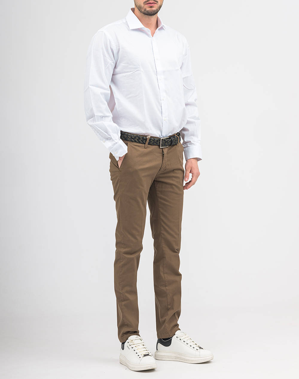 Four Ten Chino T910124080-00086 Tan ανδρικά ρούχα παντελόνια Chinos Politikos Shop Πολιτικός