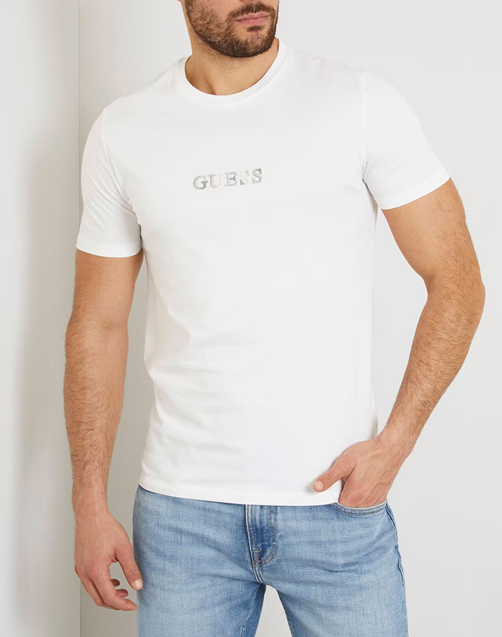 GUESS SS CN GUESS MULTICOLOR TEE ΜΠΛΟΥΖΑ ΑΝΔΡΙΚΟ M4GI92I3Z14-G011 White