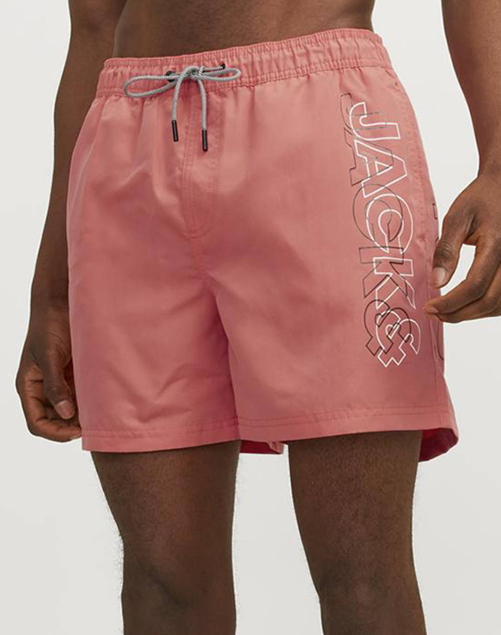 JACK&JONES JPSTFIJI JJSWIM DOUBLE LOGO SN LY 12253118-HOT CORAL Coral 3820AJACK1600057_7423