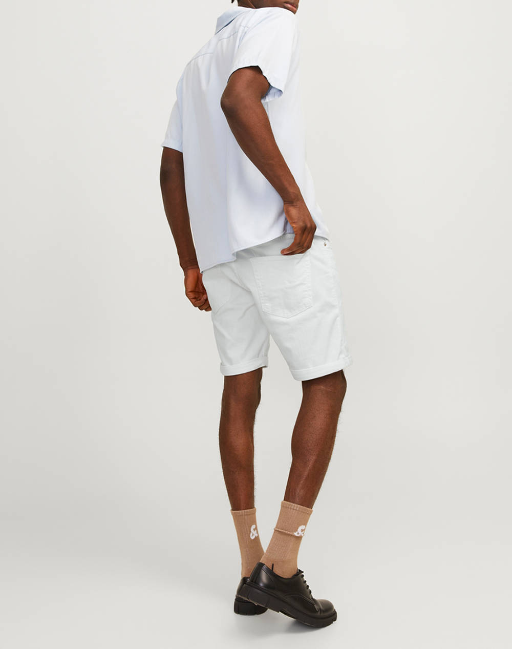JACK&JONES JJIRICK JJORIGINAL SHORTS AM 215 12256767-White Denim White φωτογραφία