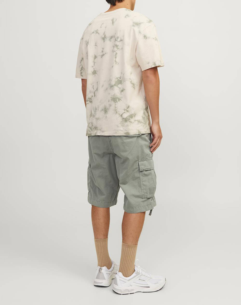 JACK&JONES JPSTCOLE JJTUCKER CARGO SHORT SN 12253122-Agave Green Khaki φωτογραφία