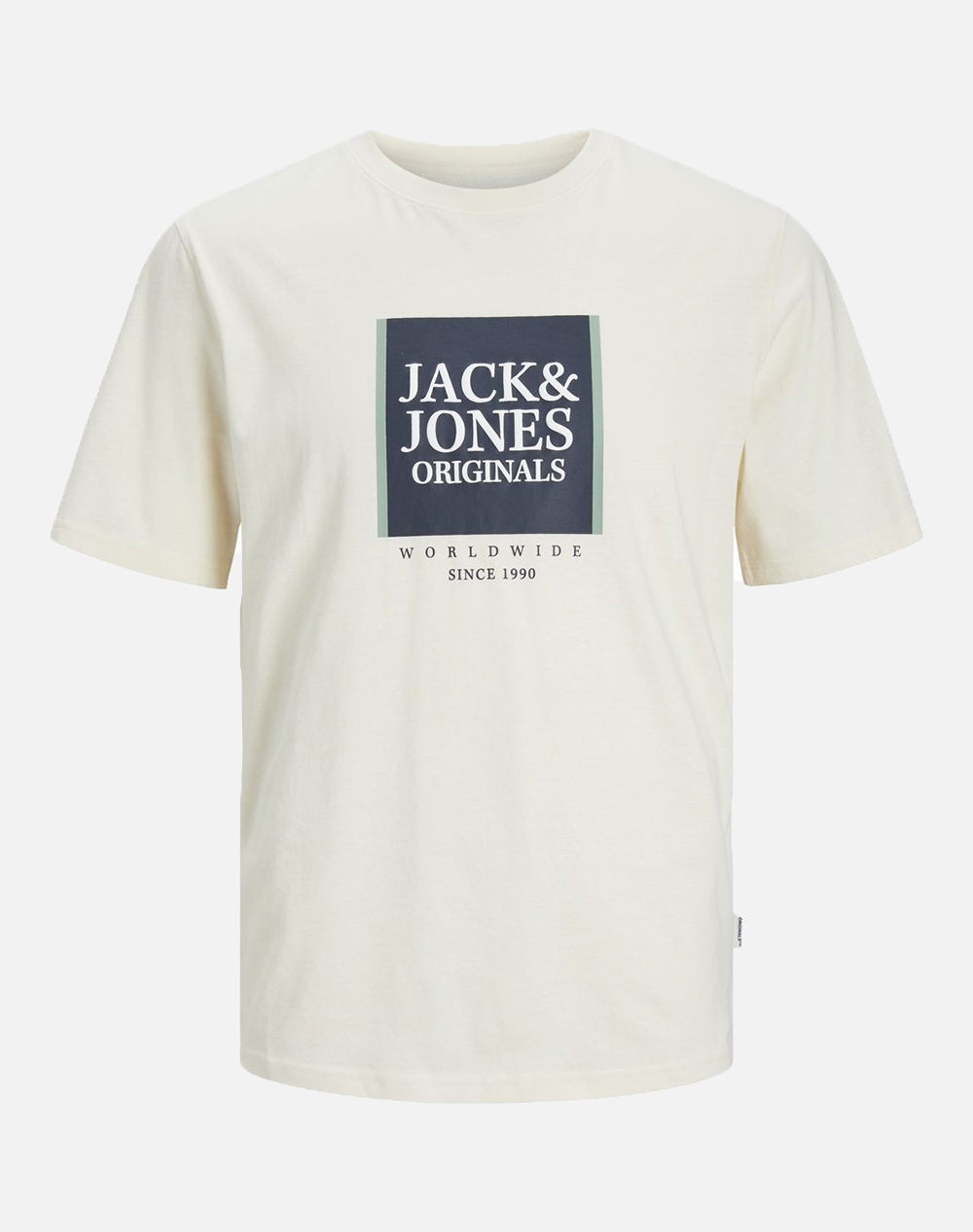 JACK&JONES JORLAFAYETTE BOX TEE SS CREW NECK 12252681-Buttercream Cream