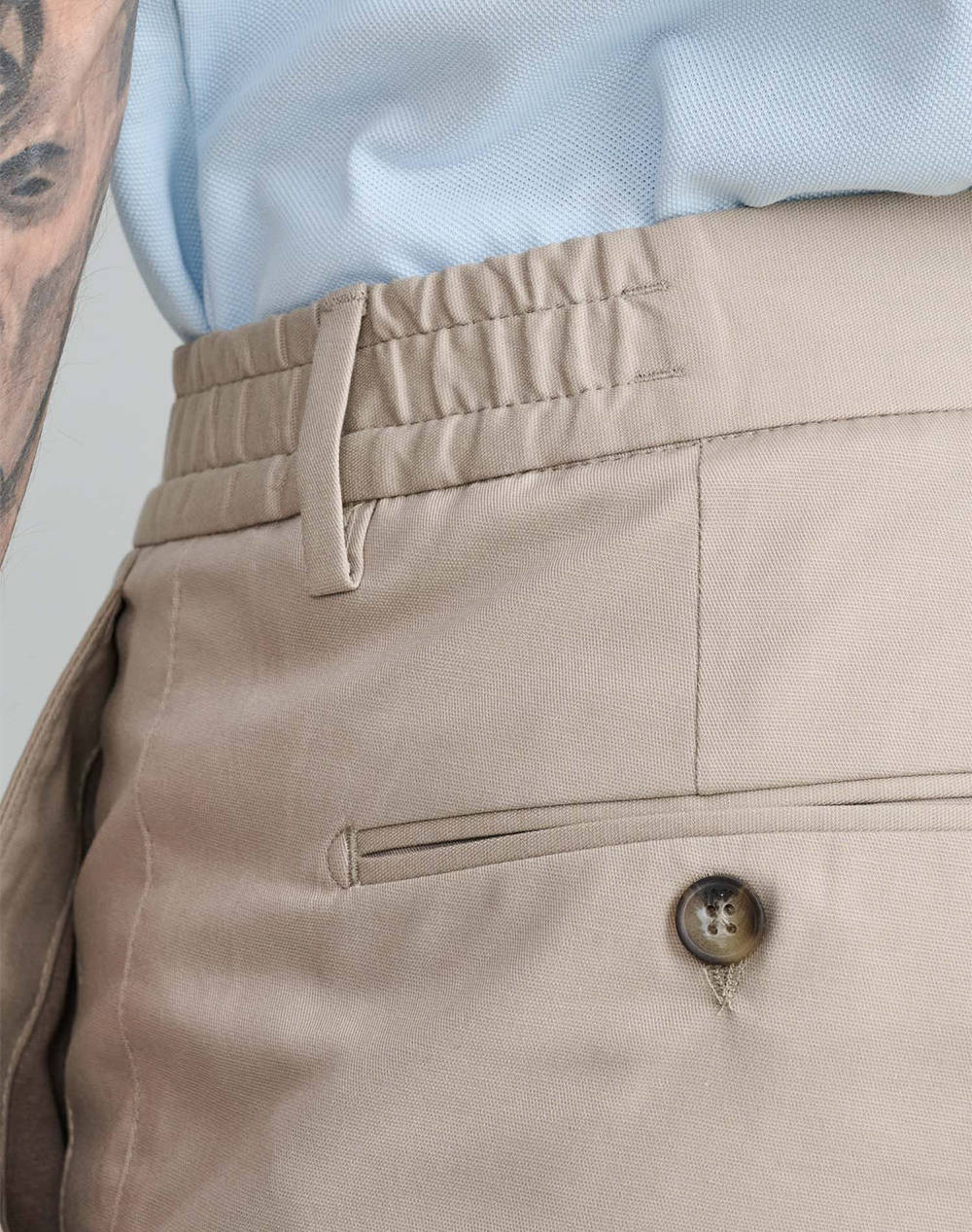 NAVY&GREEN ΠΑΝΤΕΛΟΝΙ ΑΠΙΕΤΟ 24KP.005/CH-STONE Ecru φωτογραφία