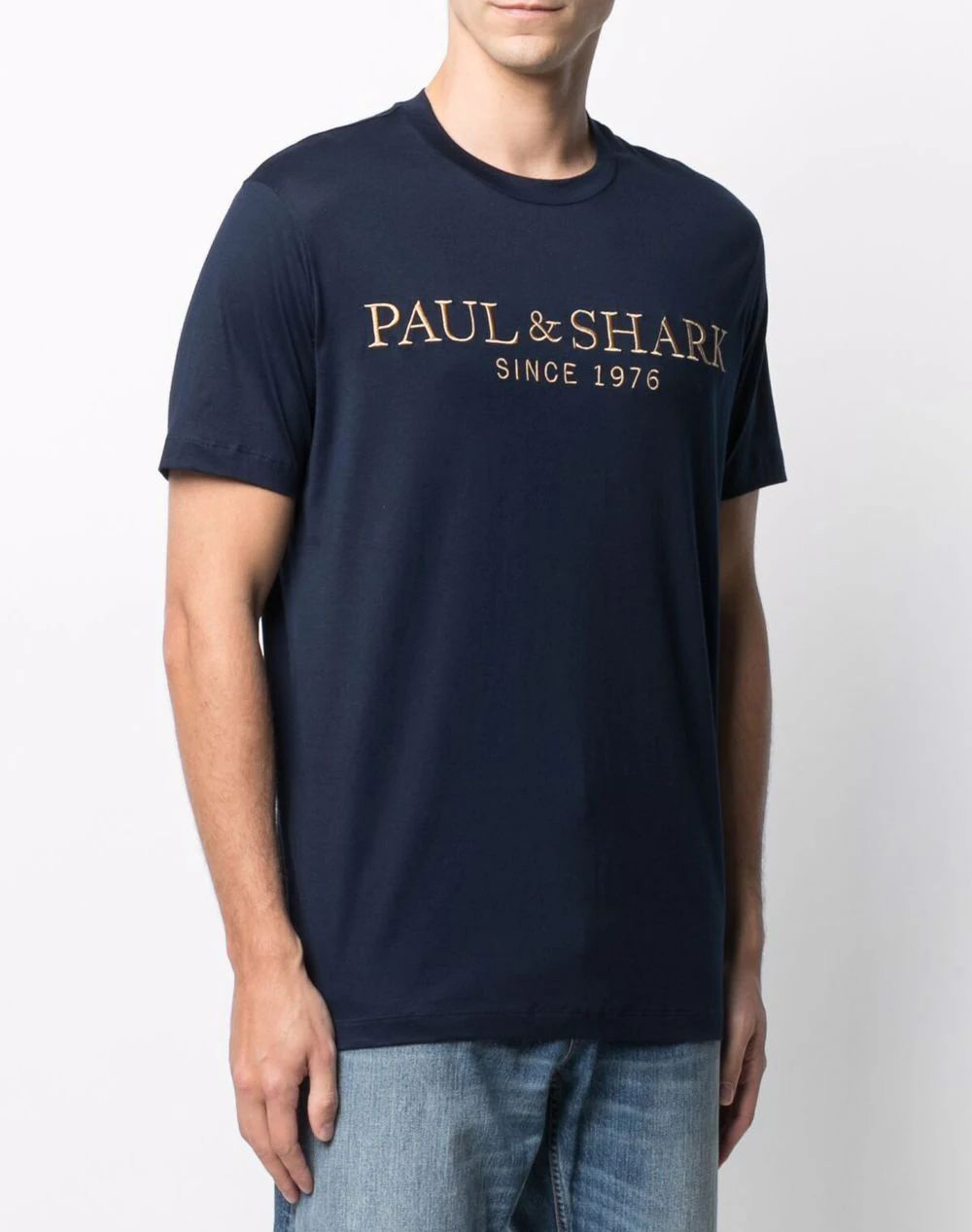 PAUL&SHARK MEN”S KNITTED T-SHIRT 24411020-13 DarkBlue