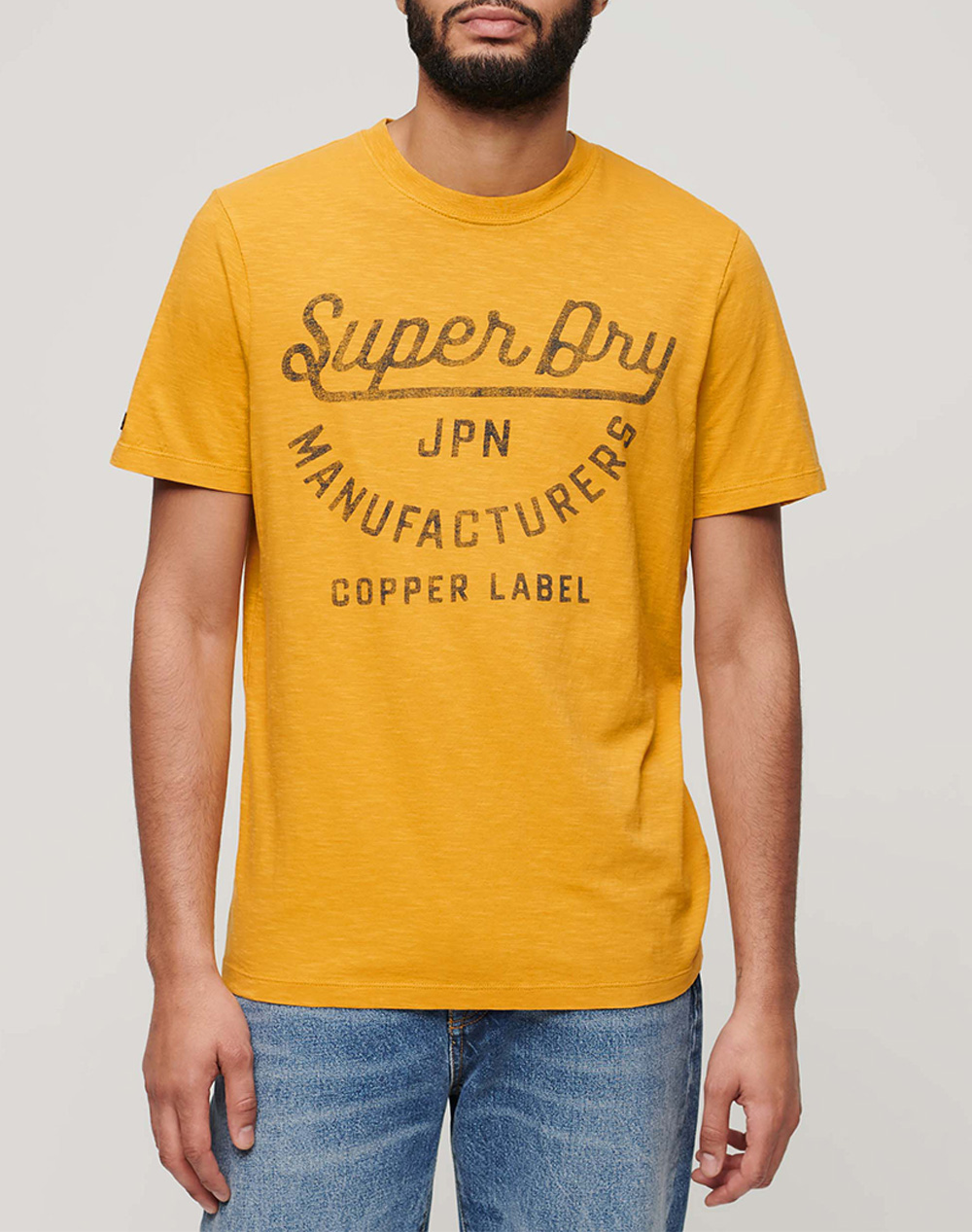 SUPERDRY D2 OVIN COPPER LABEL SCRIPT TEE ΜΠΛΟΥΖΑ ΑΝΔΡΙΚΟ M1011905A-2AO Yellow