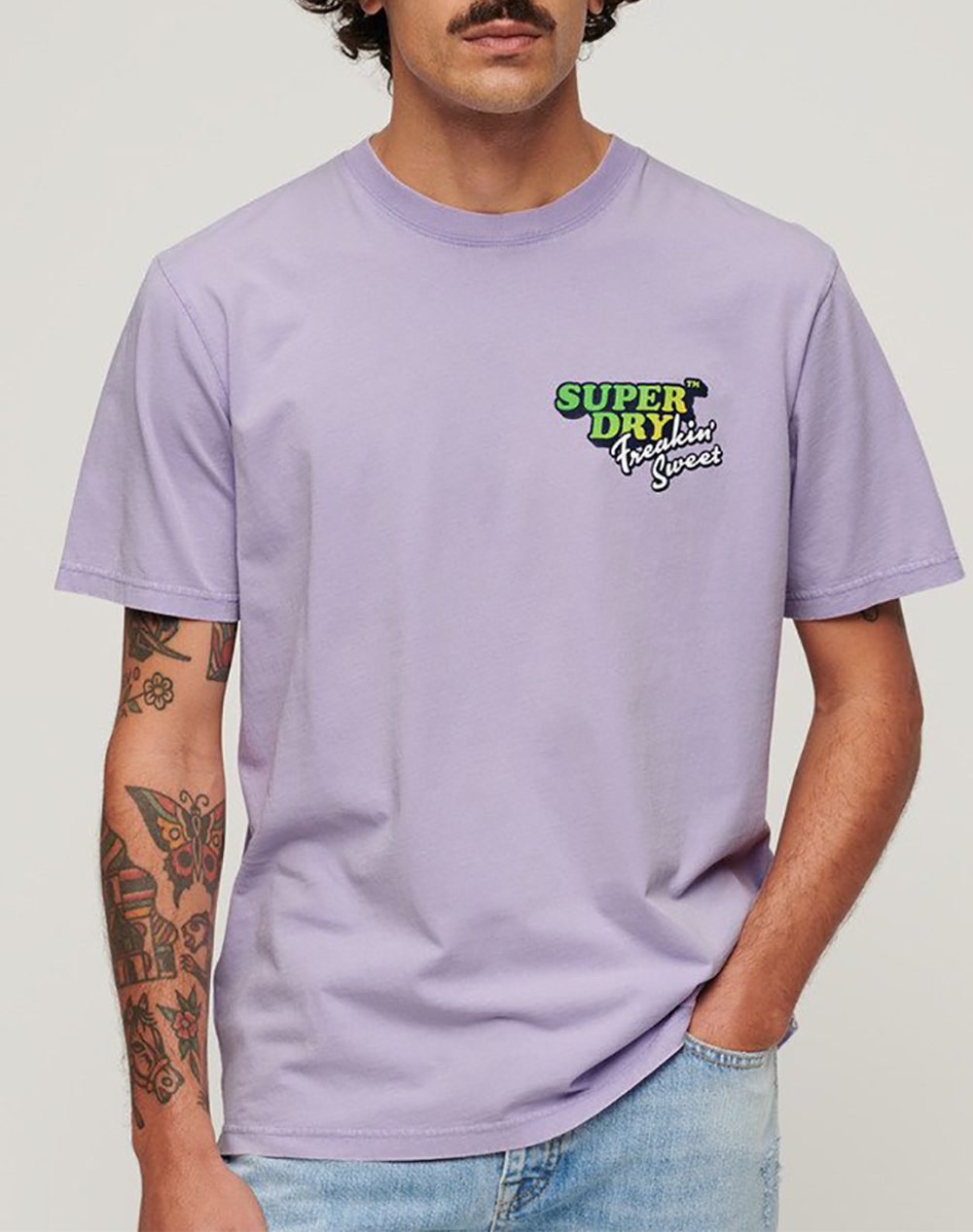 SUPERDRY D2 OVIN NEON TRAVEL CHEST LOOSE TEE ΜΠΛΟΥΖΑ ΑΝΔΡΙΚΟ M1011907A-1KX Purple 3820ASUPE3400323_XR28297