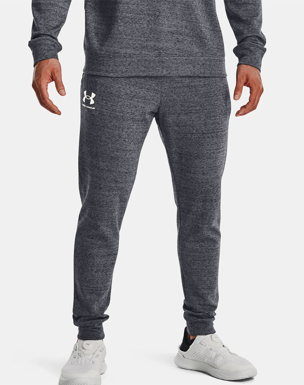 UNDER AMROUR Men”s UA Rival Terry Joggers 1380843-9999 Gray