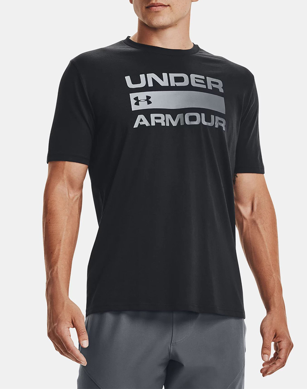 UNDER ARMOUR Men”s UA Team Issue Wordmark Short Sleeve 1329582-1183 Black