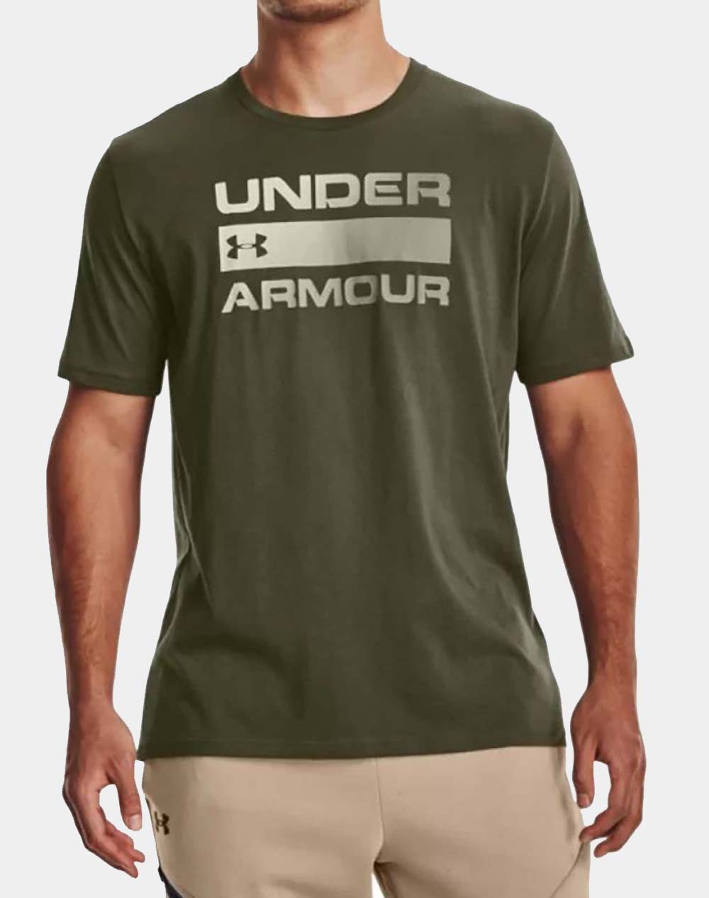 UNDER ARMOUR Men”s UA Team Issue Wordmark Short Sleeve 1329582-390 Khaki 3820AUNDE3400021_XR26396