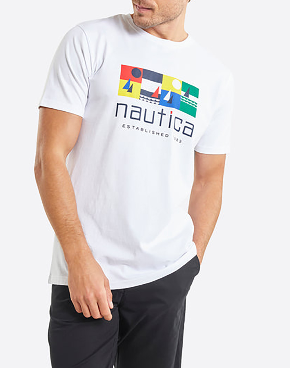 NAUTICA ΜΠΛΟΥΖΑ T-SHIRT ΚΜ Layne B&T T-Shirt Layne B&T T-Shirt 3NCN1M02365-908 White