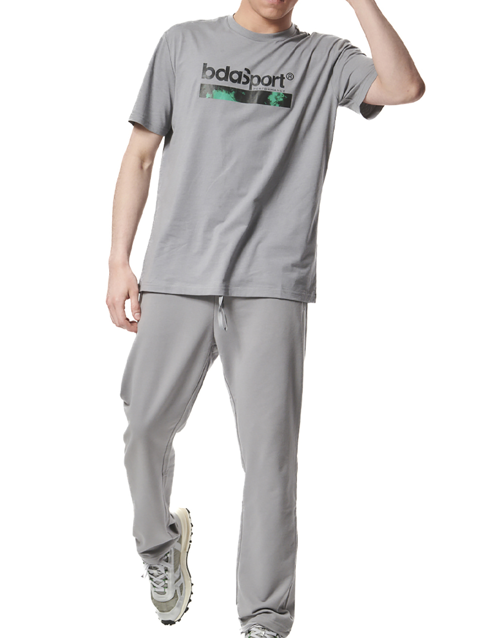 BODY ACTION MENS ESSENTIAL STRAIGHT SWEATPANTS W/ZIPPERS