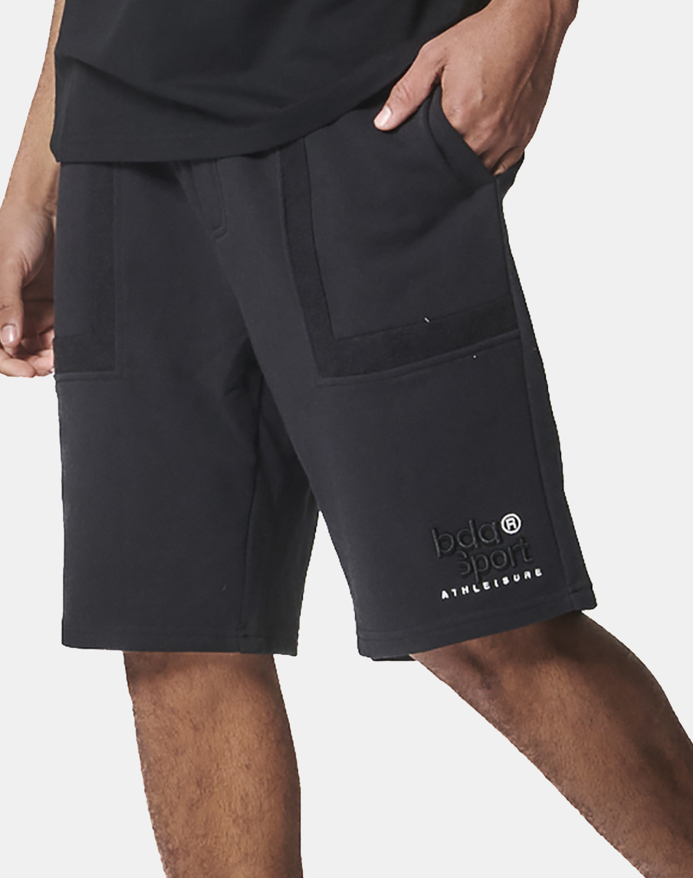 BODY ACTION MEN”S ATHLETIC SHORTS W/EMBROIDERY 033421-01-BLACK Black 3820PBODY2300037_2813