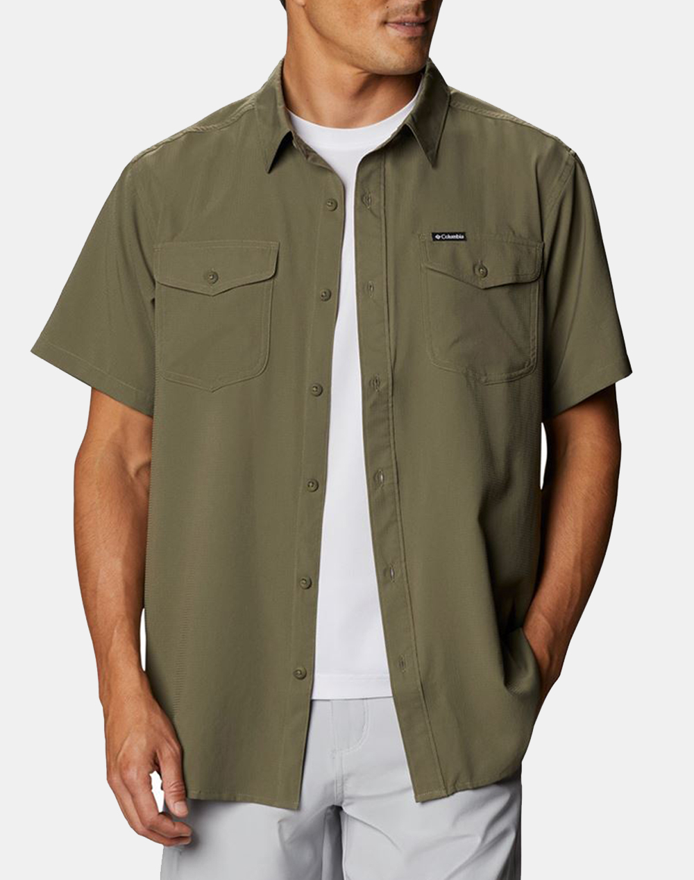 COLUMBIA Ανδρικό Πουκάμισο Utilizer™ II Solid Short Sleeve Shirt CD33-1577762-397 Khaki