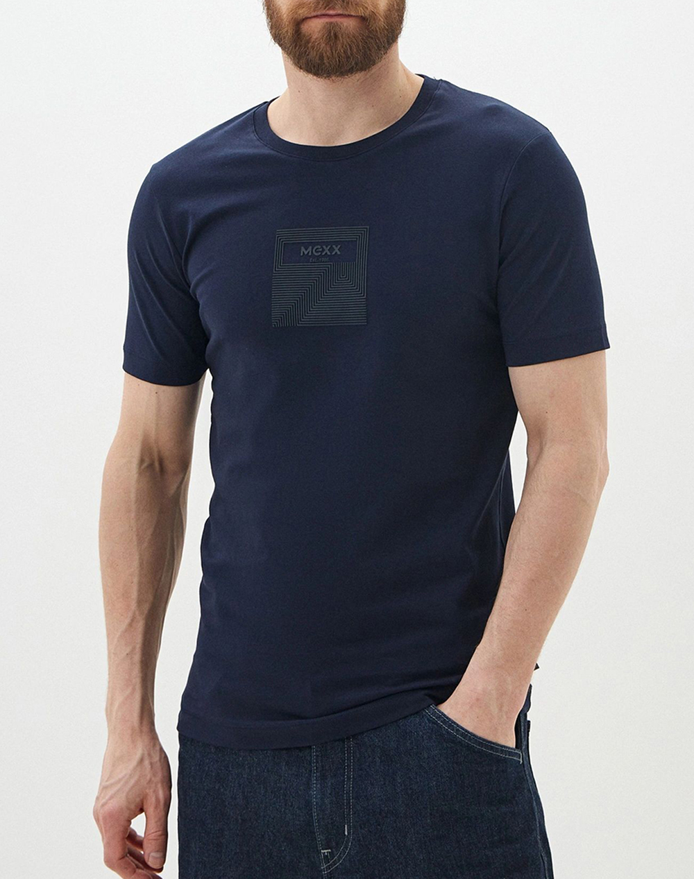 MEXX Short sleeve t-shirt with rubber print MF007805041M-194020 NavyBlue