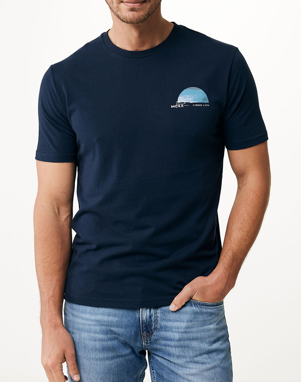 MEXX T-shirt with small chest print MF007807141M-194020 NavyBlue 3820PMEXX3400093_XR09872