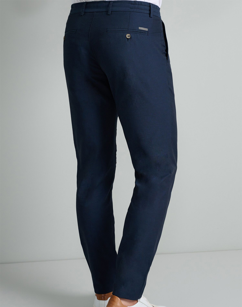 NAVY&GREEN TROUSERS-PLEATED