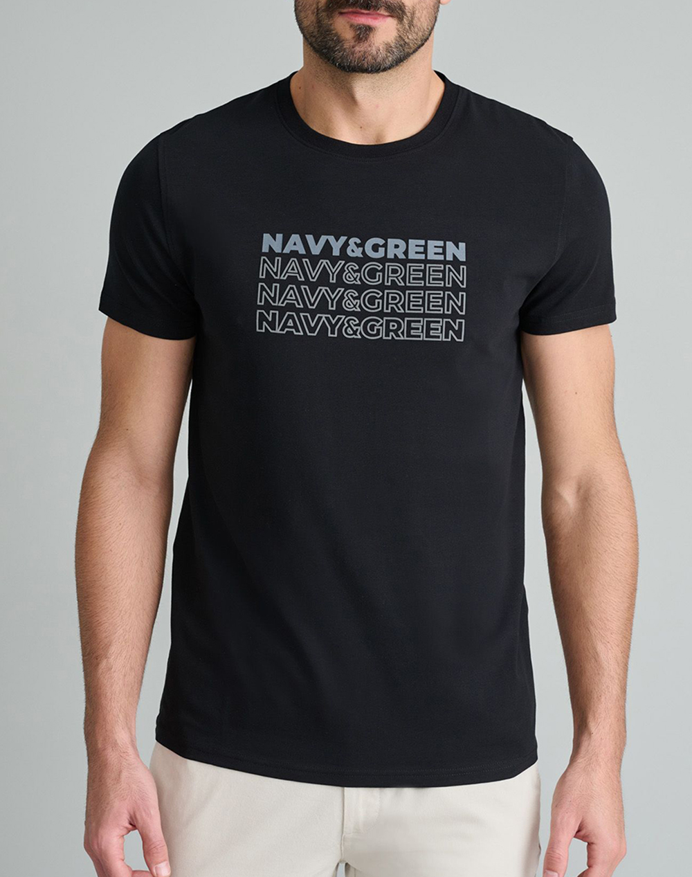 NAVY&GREEN T-SHIRTS-Τ-SHIRTS 24TU.322/10P-BLACK Black