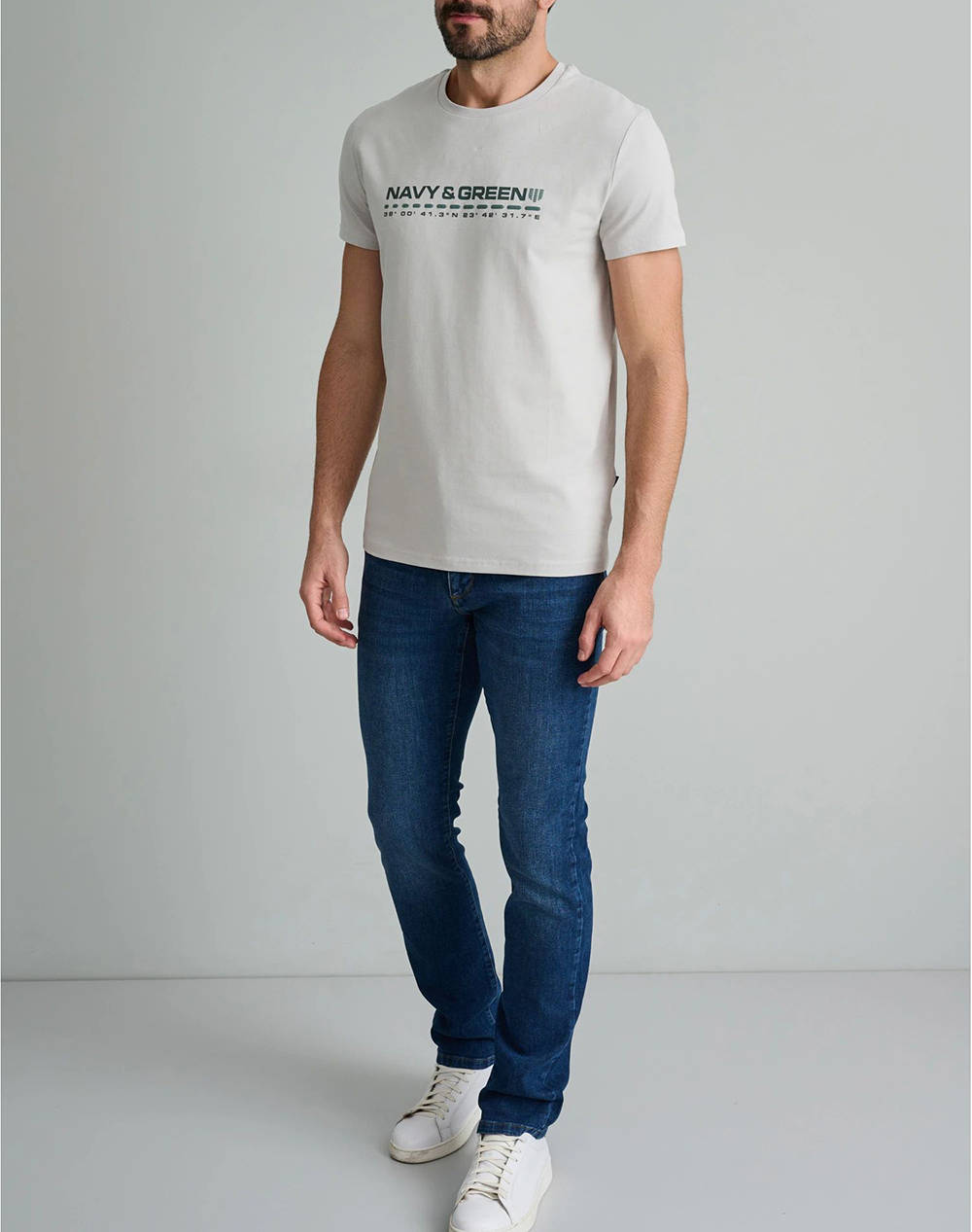 Navy Green T-Shirts-Τ-Shirts 24Tu 320 3P-Ice Offwhite ανδρικά ρούχα μπλούζες T-Shirt Politikos Shop Πολιτικός