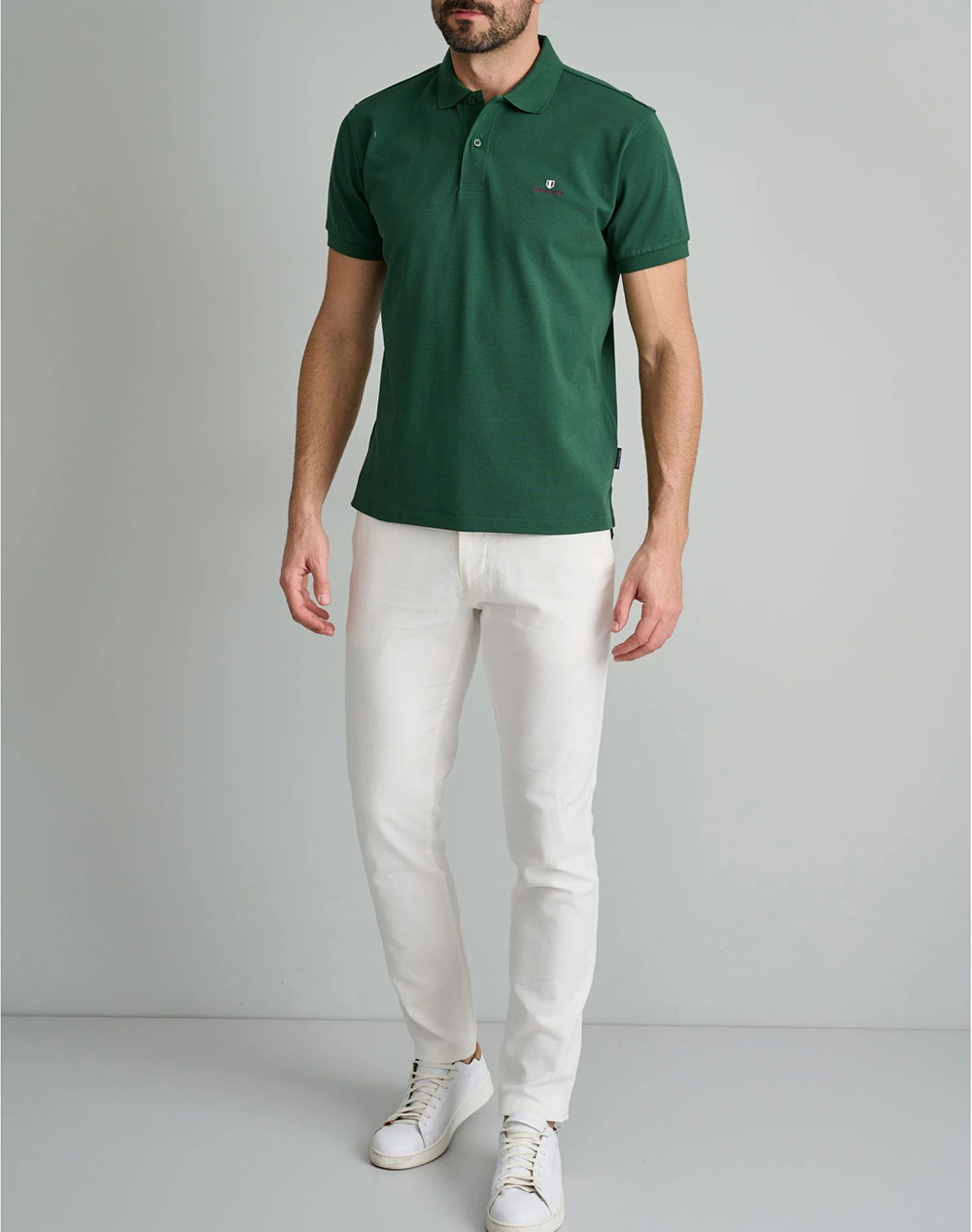 NAVY&GREEN POLO ΜΠΛΟΥΖΑΚΙ-CUSTOM FIT