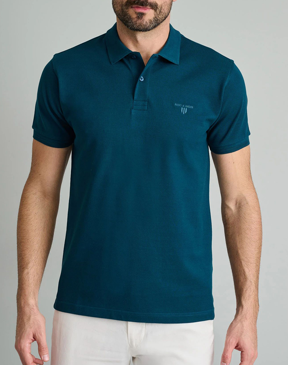 NAVY&GREEN POLO ΜΠΛΟΥΖΑΚΙ-YOUNG LINE 24EY.007/PL/YL-MOROCCAN BLUE Petrol 3820PNAVY3410092_XR21036