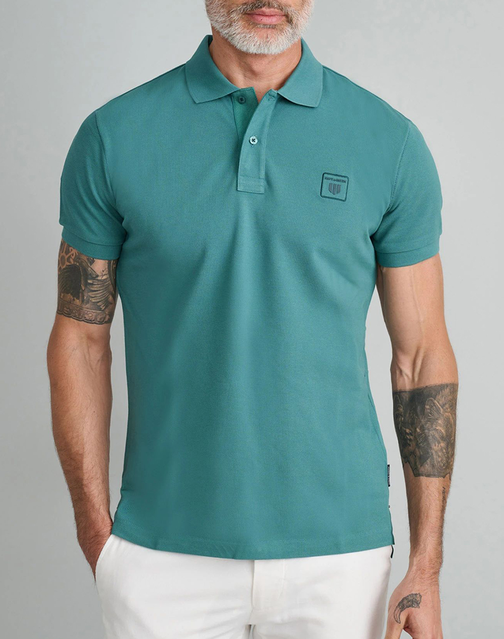 NAVY&GREEN POLO ΜΠΛΟΥΖΑΚΙ 24GE.1017/YL-Silver Pine Petrol