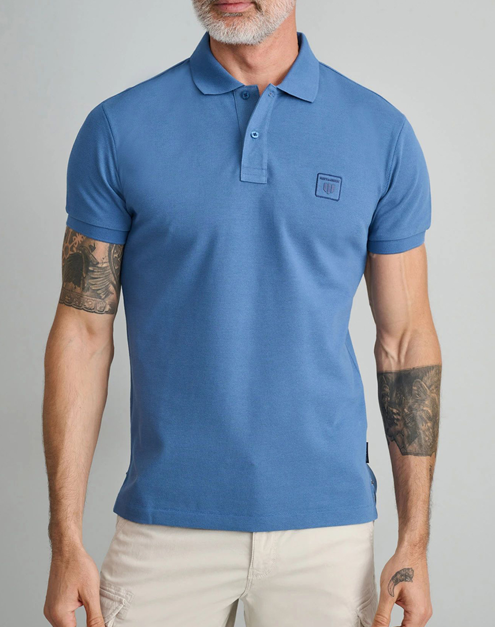NAVY&GREEN POLO ΜΠΛΟΥΖΑΚΙ 24GE.1017/YL-BLUE STONE SteelBlue