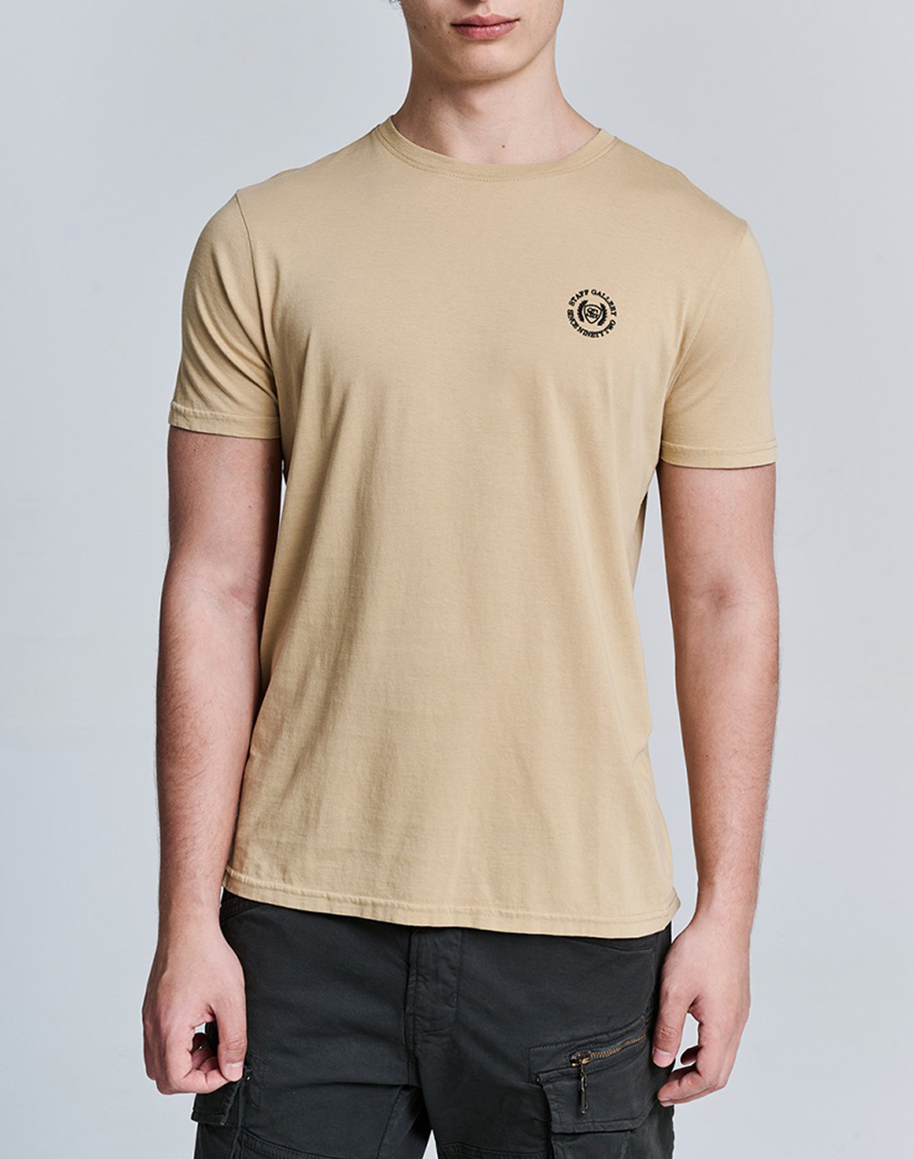 STAFF Ale Man T-Shirt Short Sleeve 100% Co 64-001.051-Ν0151 Biege