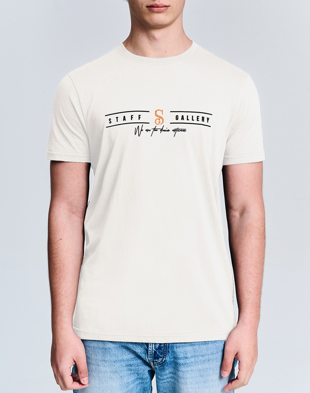 STAFF Man T-Shirt Short Sleeve 100% Co 64-055.051-Ν0024 OffWhite