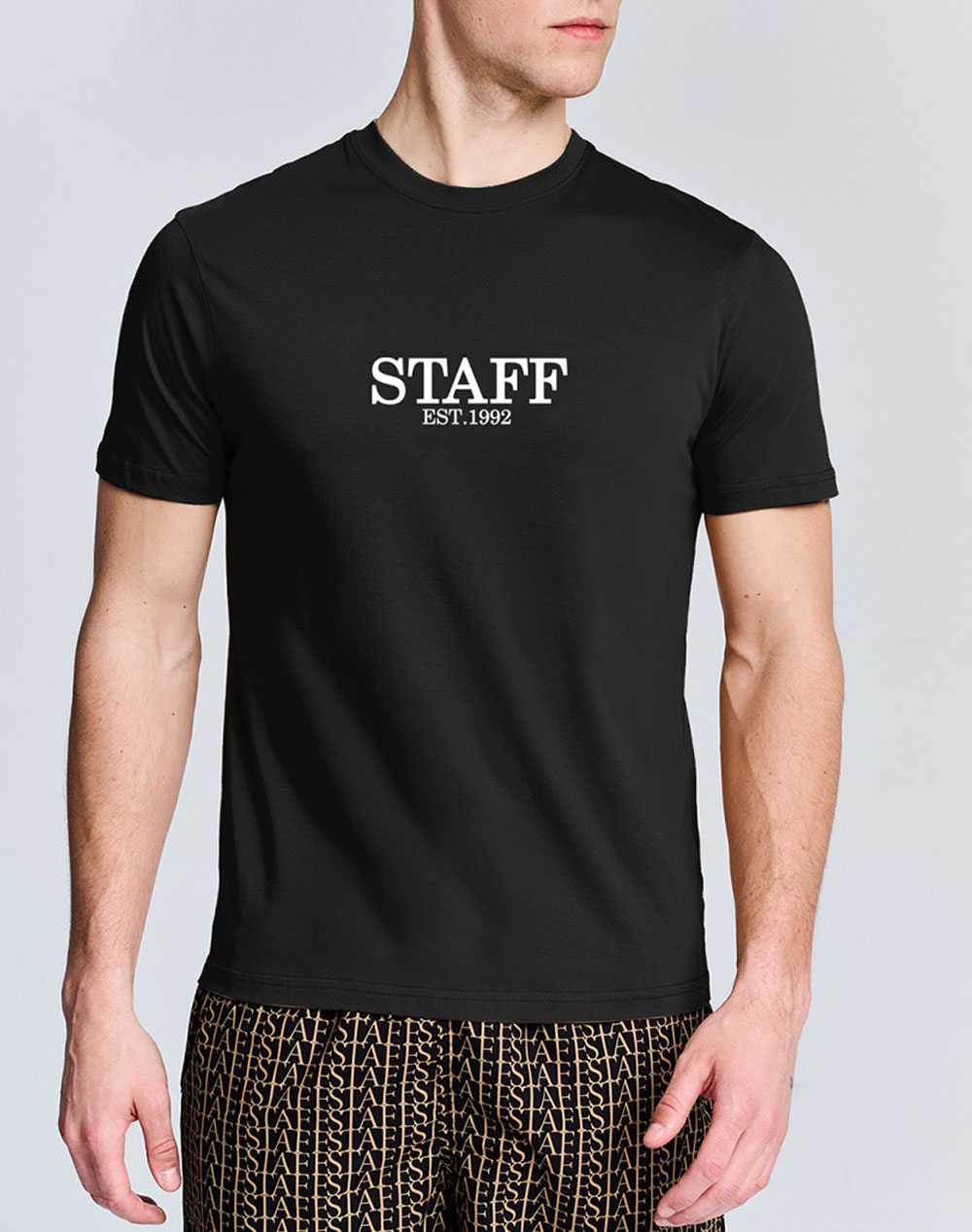 STAFF Man T-Shirt 100% Cot 64-051.051-Ν0090 Black