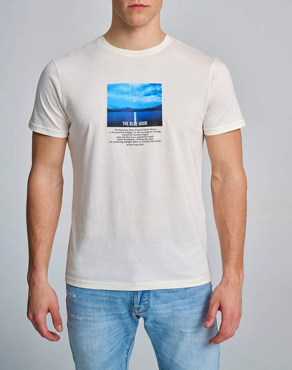STAFF Oliver Man T-Shirt Short Sleeve 64-004.051-Ν0000 OffWhite