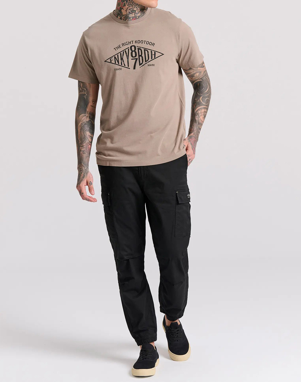 FUNKY BUDDHA Comfort garment dyed cargo παντελόνι
