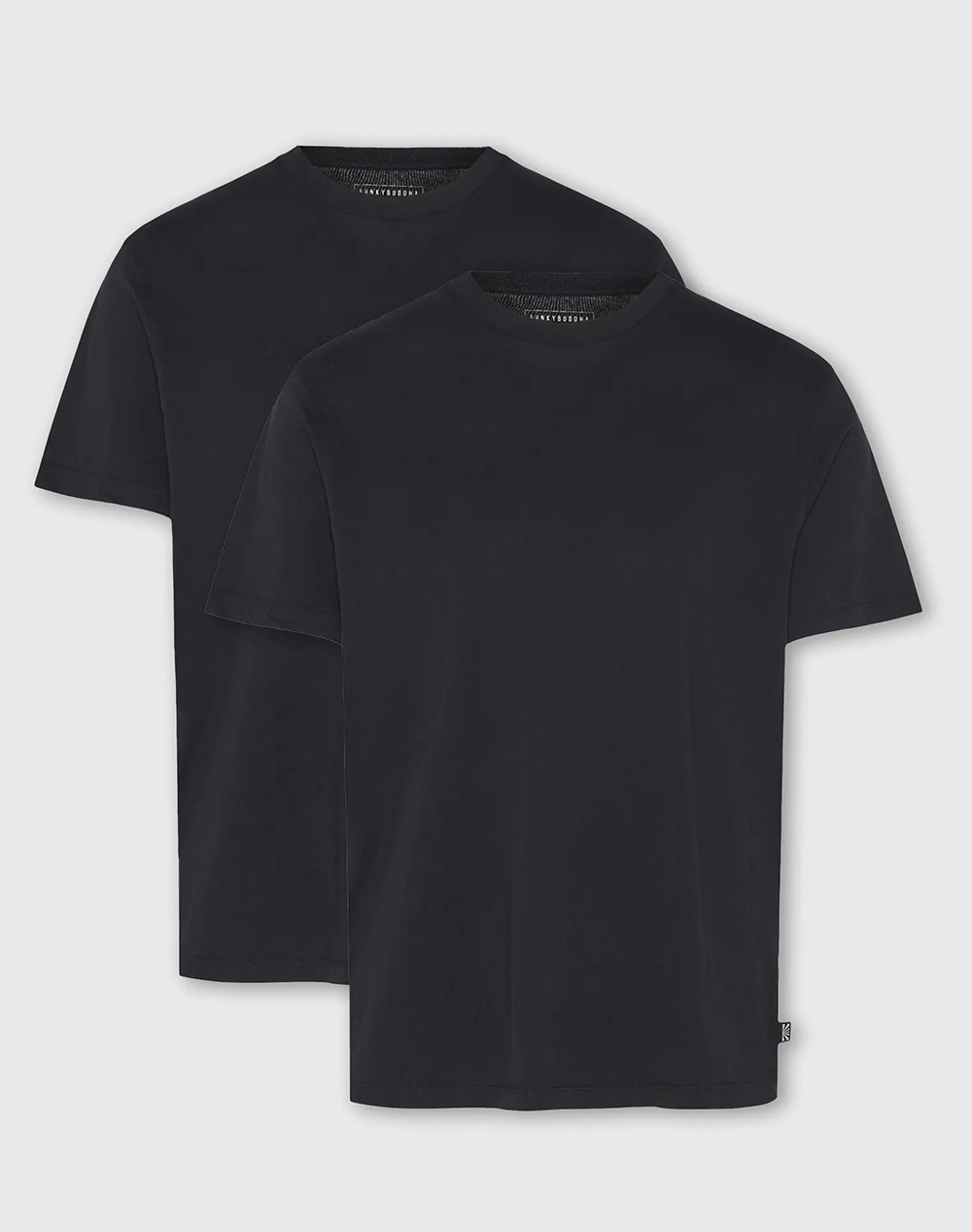 FUNKY BUDDHA Ανδρικά μονόχρωμα t-shirts (σετ 2 τεμ.) FBM009-350-04-BLACK Black