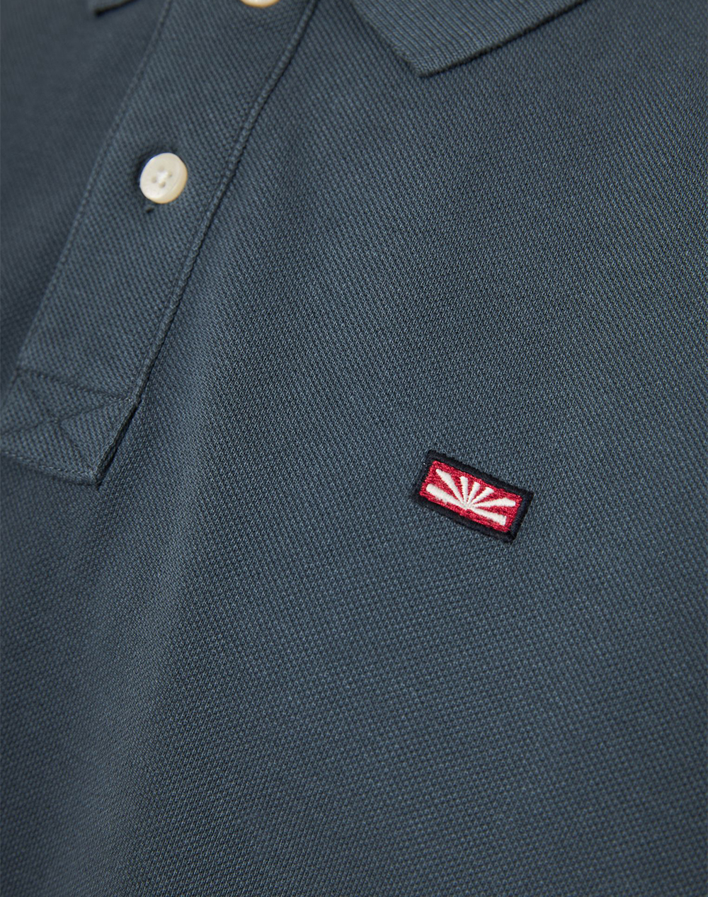 FUNKY BUDDHA Essential polo μπλούζα με κεντημένο logo