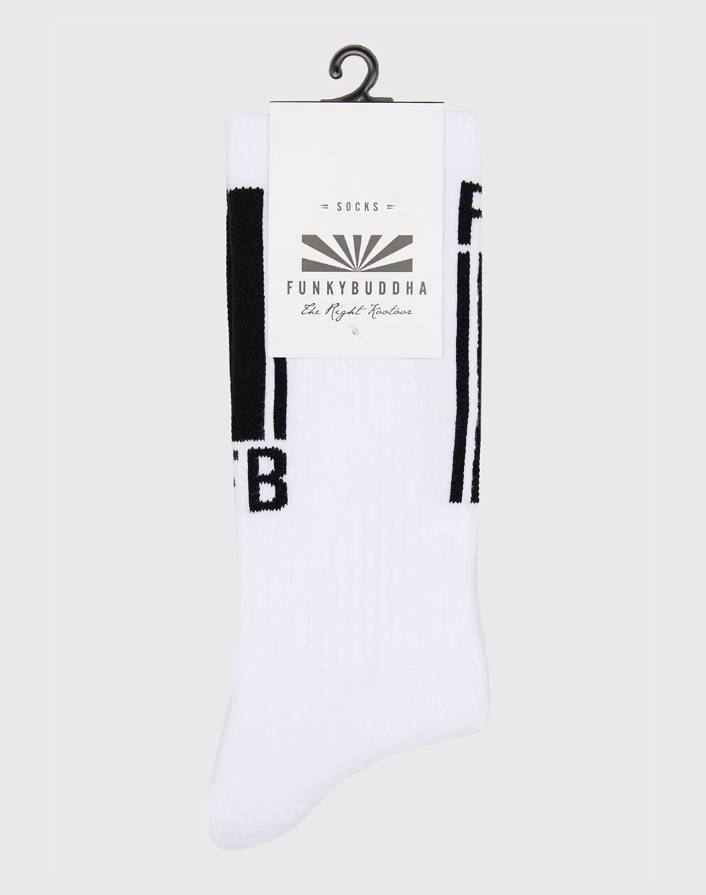 FUNKY BUDDHA Ανδρικές κάλτσες FBM009-392-10-WHITE White