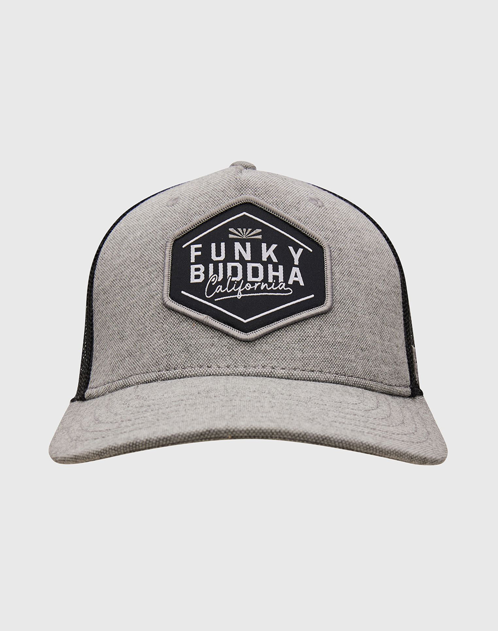 FUNKY BUDDHA Ανδρικό καπέλο με δίχτυ FBM009-072-10-LT GREY MEL LightGray