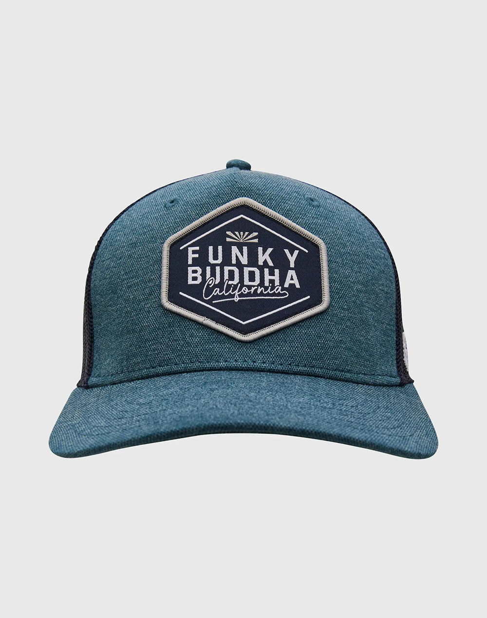 FUNKY BUDDHA Ανδρικό καπέλο με δίχτυ FBM009-072-10-BLUE MEL SteelBlue