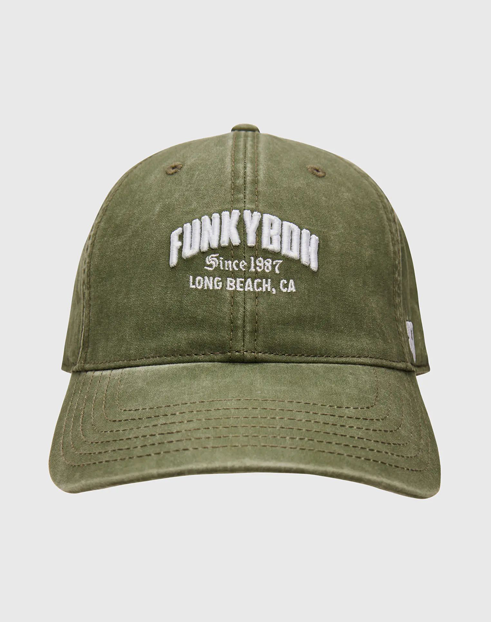 FUNKY BUDDHA Ανδρικό καπέλο με Funky Buddha κέντημα FBM009-079-10-OLIVE Olive