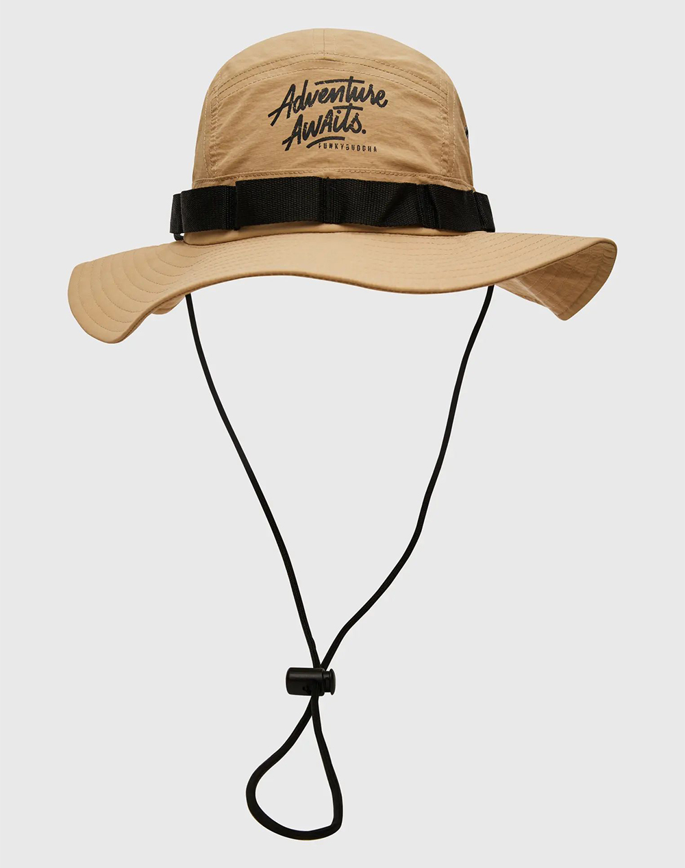 FUNKY BUDDHA Ανδρικό καπέλο με τύπωμα FBM009-308-10-BEIGE Biege