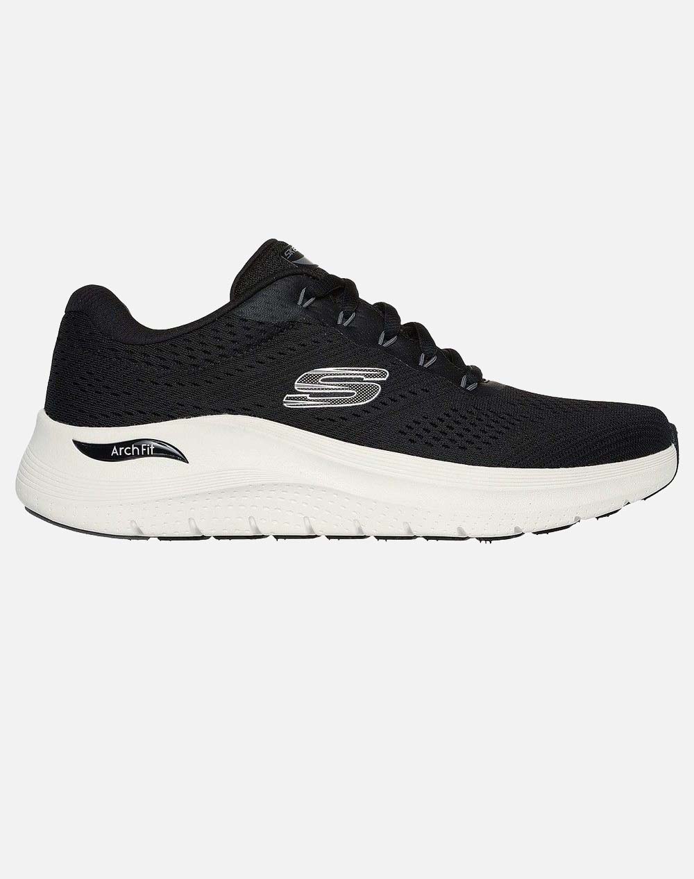 SKECHERS Arch Fit Engineered Mesh Lace Up 232700_BKW-BKW Black