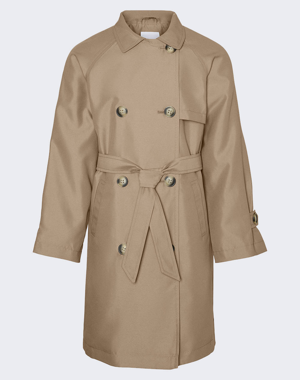 Vero Moda Παιδική Καπαρντίνα Για Κορίτσι Ανοιχτό Καφέ Πολυεστέρας