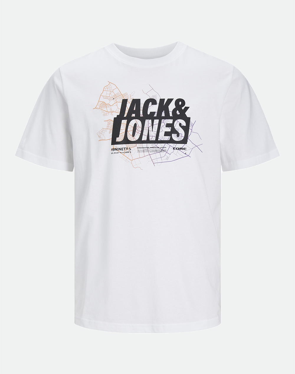 JACK&JONES JCOMAP LOGO TEE CREW NECK JNR 12254186-WHITE White 3831AJACK3400067_10429