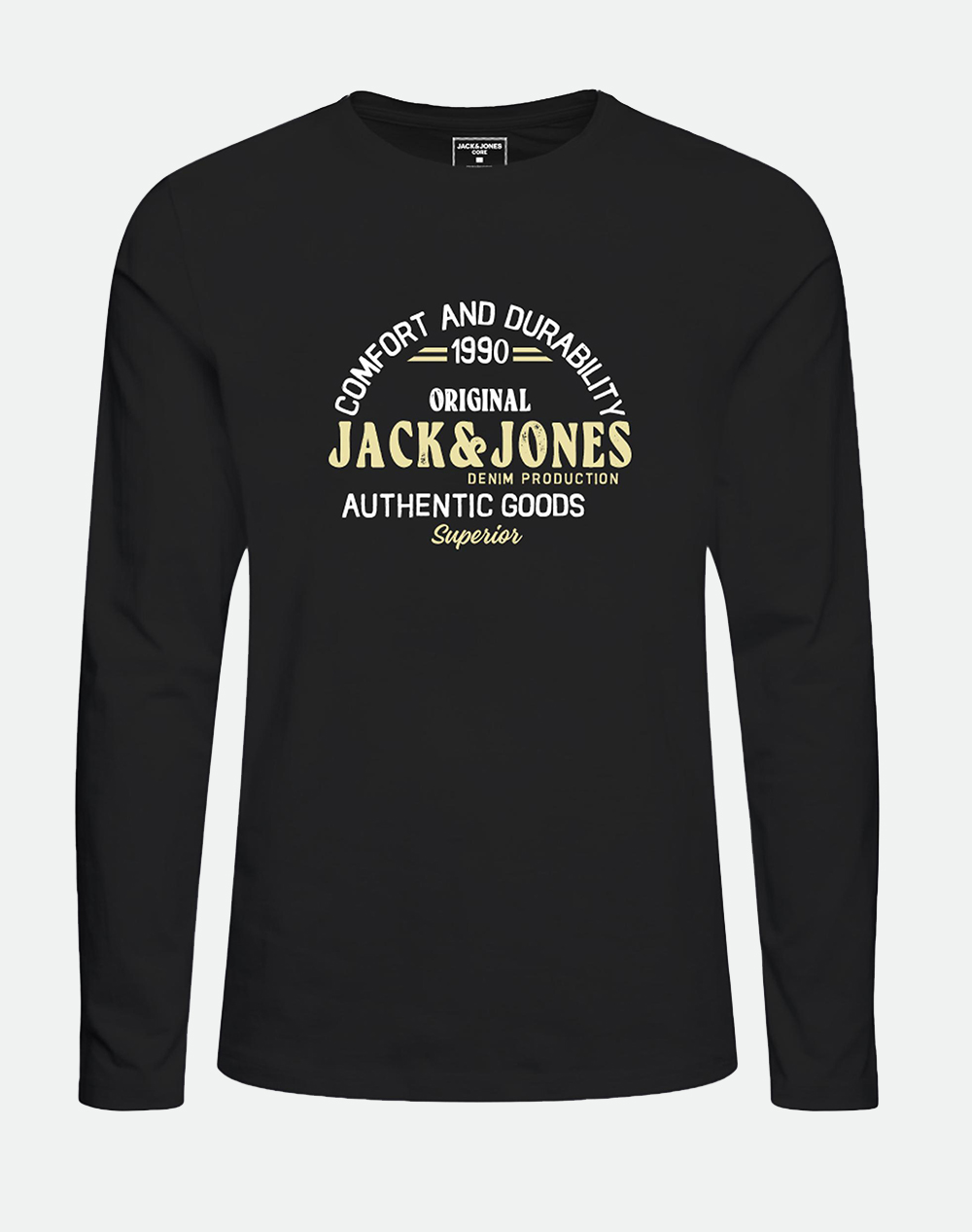 JACK&JONES JJMINDS TEE CREW NECK JNR 12255262-BLACK Black 3831AJACK3400068_2813