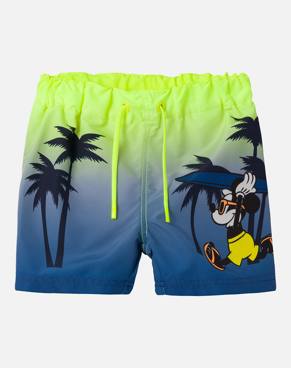 NAME IT NMMMACK MICKEY LONG SWIMSHORTS WDI 13226897-Safety Yellow Lime 3831ANAME1600016_XR30803
