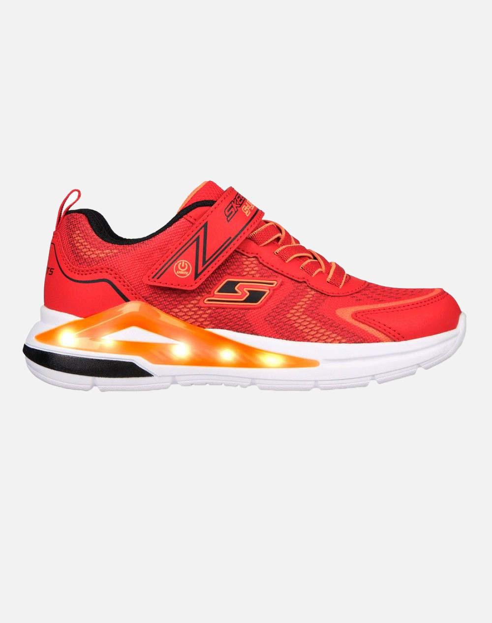 SKECHERS Lighted Gore & Strap Sneaker W/ Lateral Tech Piece 401660N_RDOR-RDOR OrangeRed 3831TSKEC6070031_XR28621