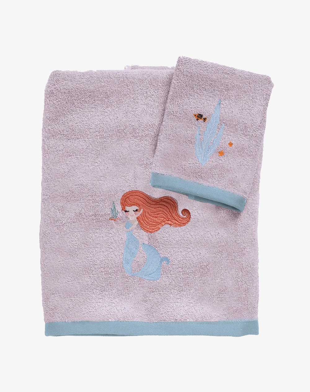 DAS 4876 TOWEL SET OF 2 PIECES EMBROIDERED BABY FUN (Dimensions: 70x140 & 30x50 cm.)
