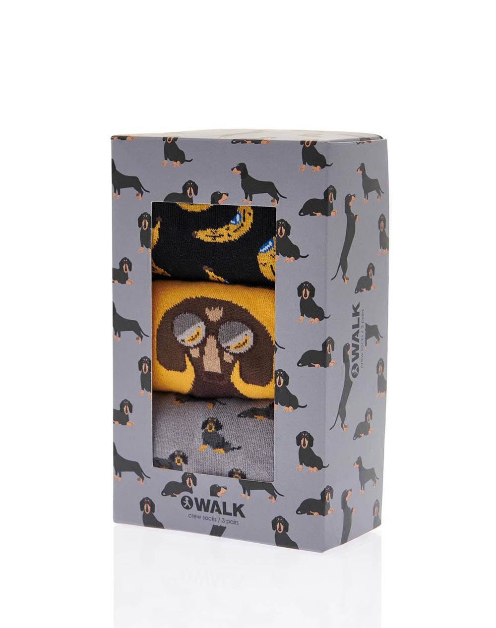 WALK UNISEX GO BANANAS COTTON SOCKS 3-PACK BS-6-MULTI Multi φωτογραφία